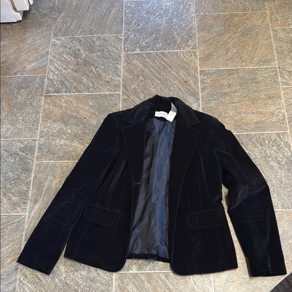 Villager Black Velvet Women's Blazer